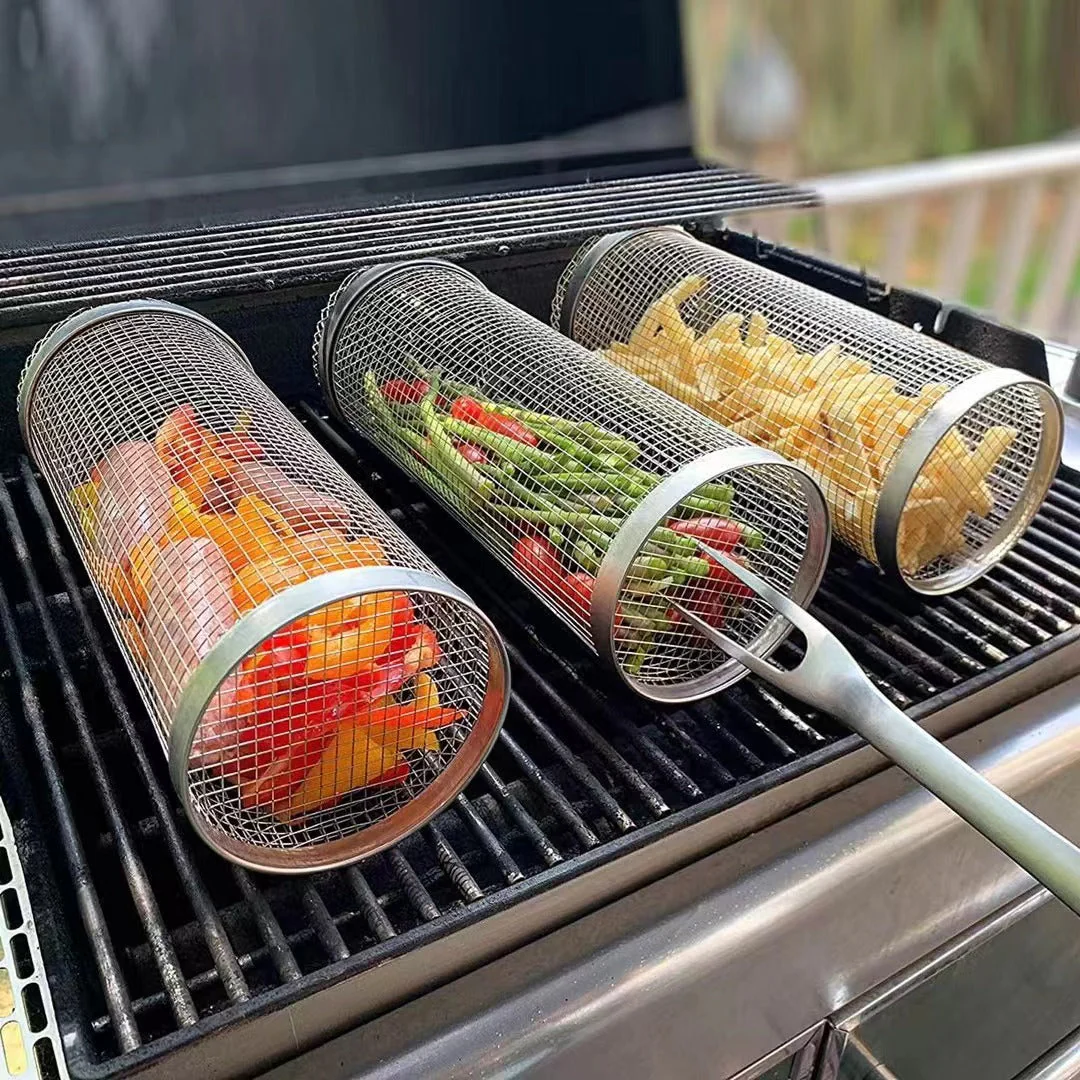 Barbecue stainless steel wire mesh cylinder - Image 3
