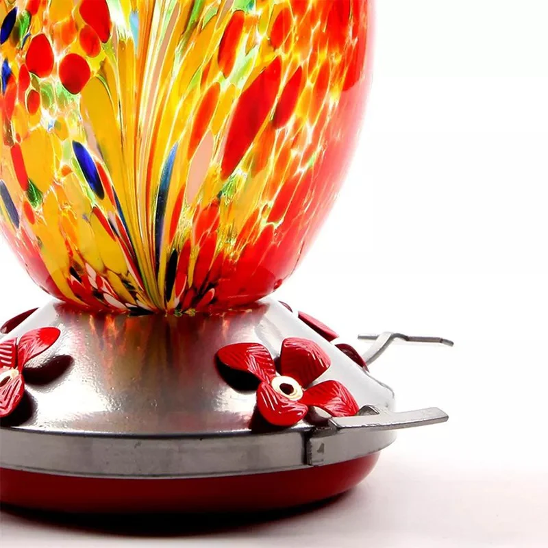 Hummingbird Feeder Hand Blown Glass - 25 Ounces - Image 8
